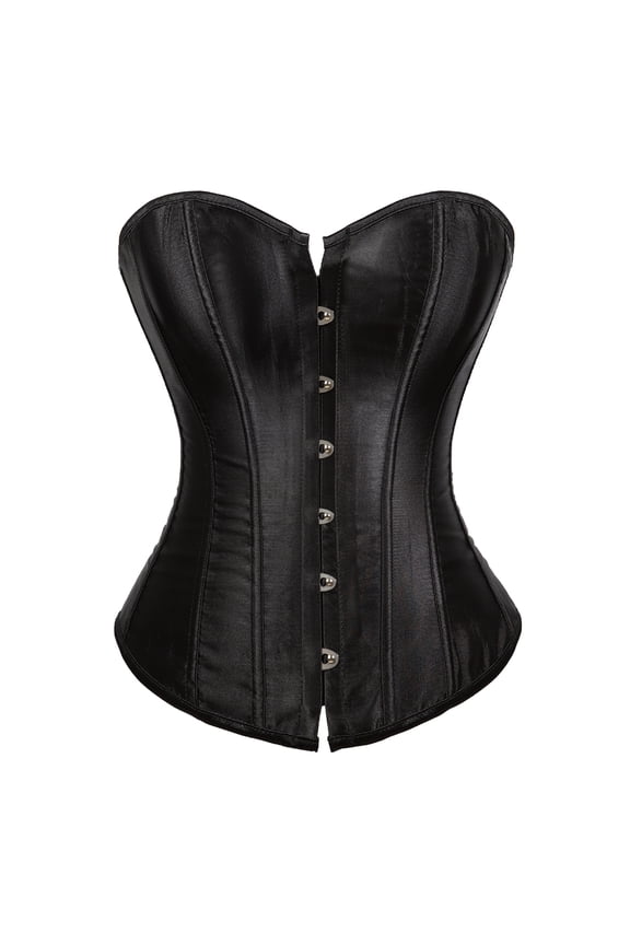 Boned Corsets Bustier Top Women Black XS