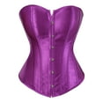 thumbnail image 1 of Grebrafan Boned Corsets Bustier Top Women Purple 3XL, 1 of 5