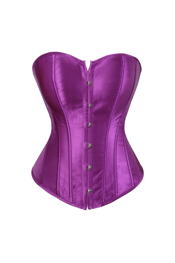 Boned Corsets Bustier Top Women Purple S