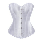 GREBRAFAN Boned Corsets Bustier Top Women White 2XL