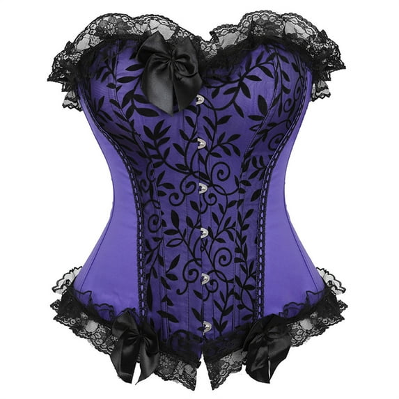 Grebrafan Bunny Corset Tops for Women Fashion Night Out Purple 7XL