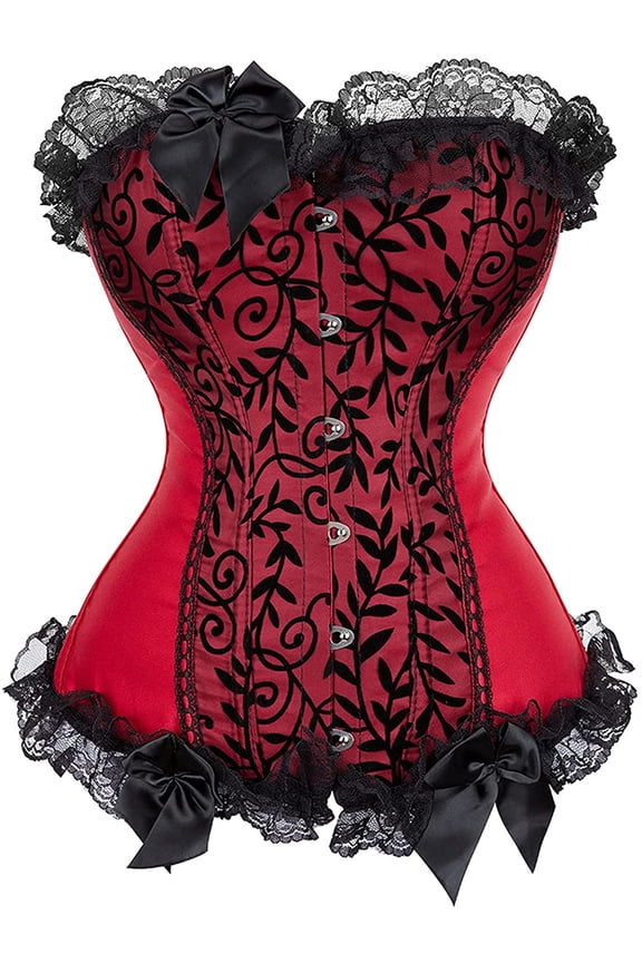 Bunny Corset Tops for Women Fashion Night Out Red S