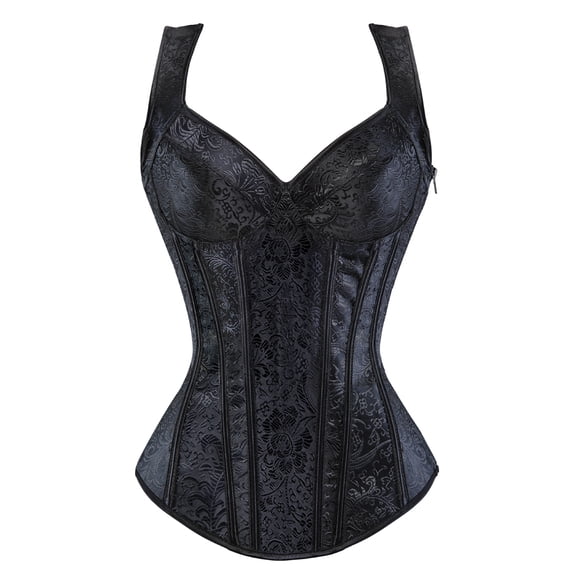 Grebrafan Bustier Corset Top Gothic Black 2XL