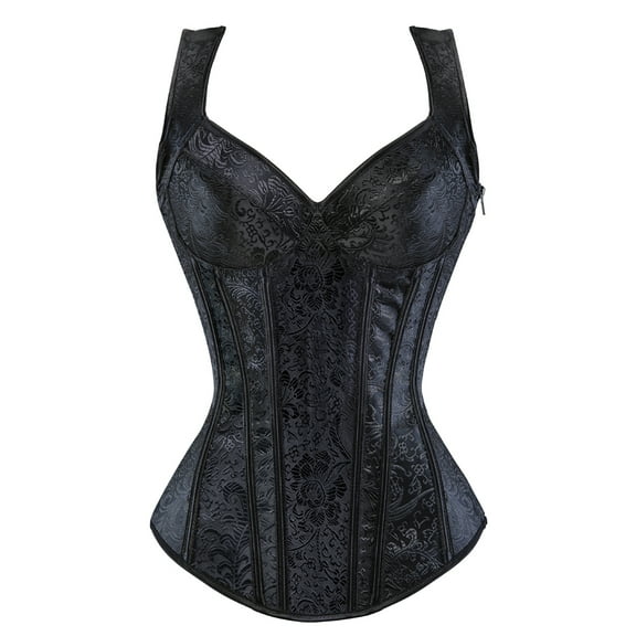 Grebrafan Bustier Corset Top Gothic Black M