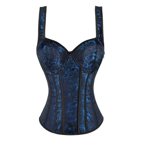 Grebrafan Bustier Corset Top Gothic Royal Blue 4XL
