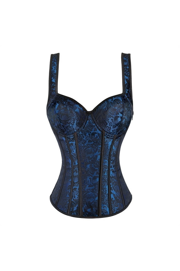 Bustier Corset Top Gothic Royal Blue L