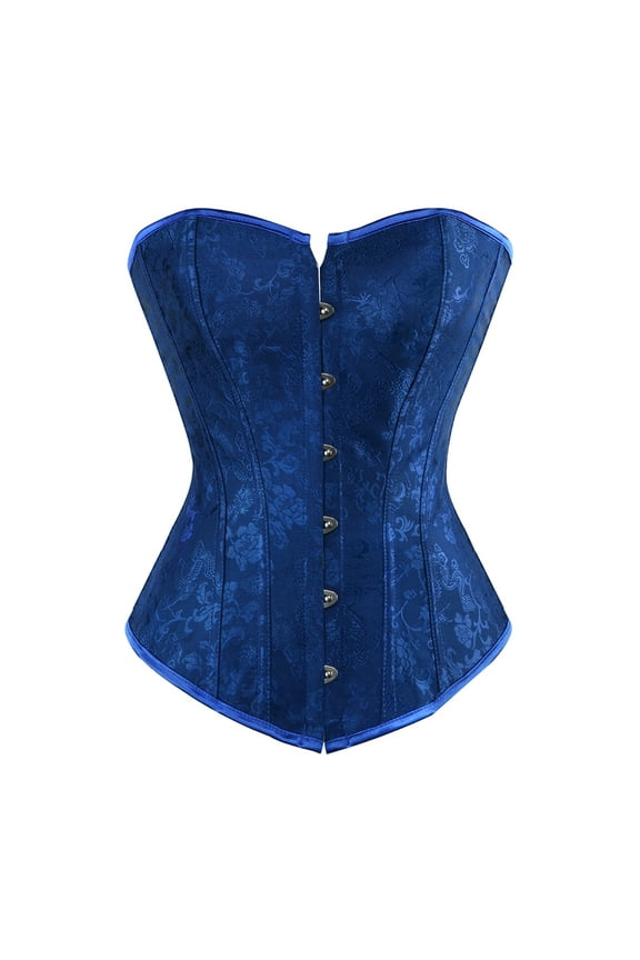 Bustier Corset Top Lace up Vintage Blue XS
