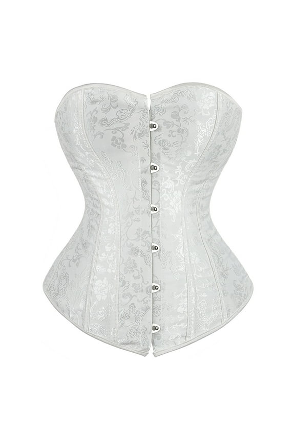 Bustier Corset Top Lace up Vintage White 4XL