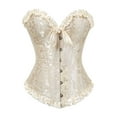 thumbnail image 1 of Grebrafan Bustiers Corsets Women Burlesque Beige 4XL, 1 of 5