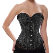 Grebrafan Bustiers Corsets Women Burlesque Black M