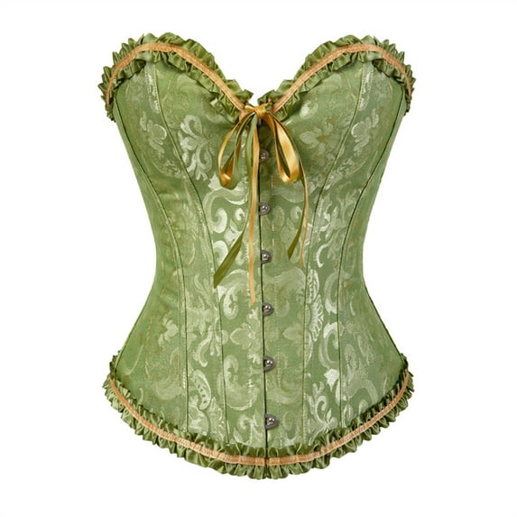Grebrafan Bustiers Corsets Women Burlesque Green M