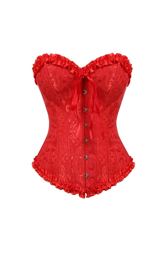 Bustiers Corsets Women Burlesque Red L