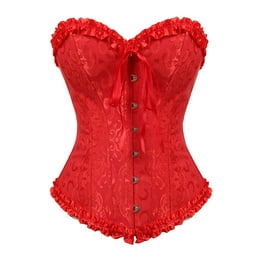 LELINTA Sexy Women's Satin Lace up Overbust Corset Plus Size LELINTA Sexy Women's Satin Lace up Overbust Corset Plus Size