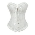 thumbnail image 1 of Grebrafan Bustiers Corsets Women Burlesque White 2XL, 1 of 5