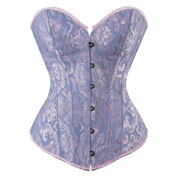 Grebrafan Corset Bridesmaid Party Brocade Bustier Women Blue XXL