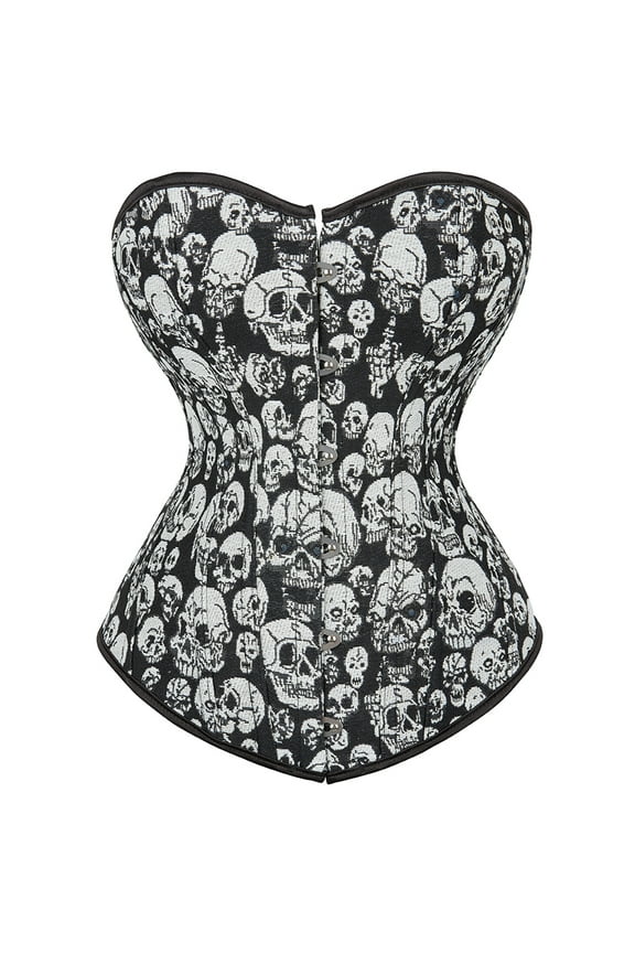 Corset Cosplay Steampunk Bustier Women Medieval Skull M