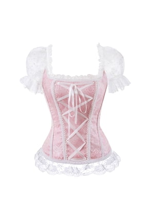 Corset Gothic Punk Bustier Women Off Shoulder Rose L