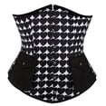 thumbnail image 1 of Grebrafan Corset Medieval Brocade Underbust Plus Pirate Top Black 5XL, 1 of 5