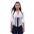 thumbnail image 1 of Grebrafan Corset Medieval Halter Underbust Bustiers Women White M, 1 of 1