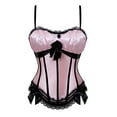thumbnail image 1 of Grebrafan Corset Top Women Padded Push up Bridal Bustier Pink 7XL, 1 of 5