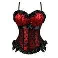 thumbnail image 1 of Grebrafan Corset Tops to Wear Out Women Gothic Clothes Red 4XL, 1 of 1