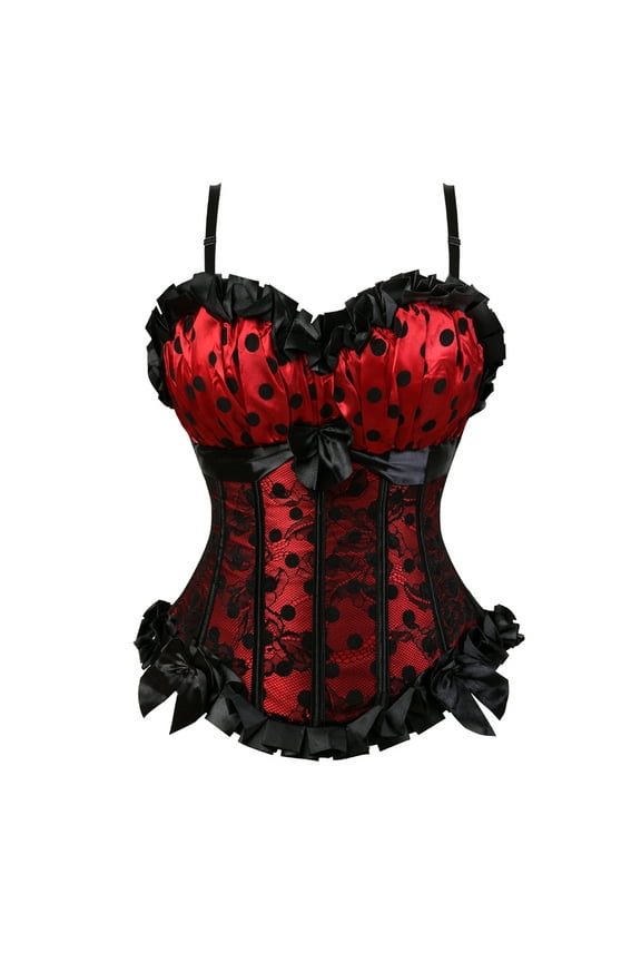 Corset Tops to Wear Out Women Gothic Clothes Red S