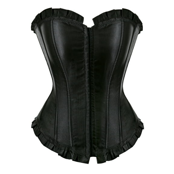 Grebrafan Corset Women Fashion Renaissance Gypsy Bustiers Black L