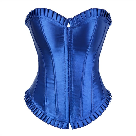 Grebrafan Corset Women Fashion Renaissance Gypsy Bustiers Blue S