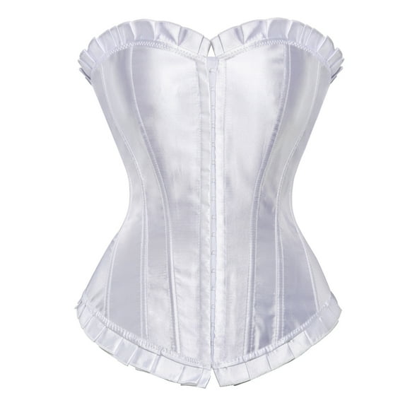 Grebrafan Corset Women Fashion Renaissance Gypsy Bustiers White M
