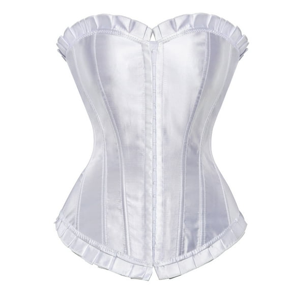 Grebrafan Corset Women Fashion Renaissance Gypsy Bustiers White XXL