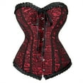 thumbnail image 1 of Grebrafan Corset Women Lacing Boned Steampunk Pirate Bustier Red 5XL, 1 of 1