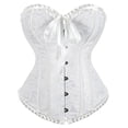 thumbnail image 1 of Grebrafan Corset Women Lacing Boned Steampunk Pirate Bustier white 7XL, 1 of 1