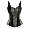thumbnail image 1 of Grebrafan Corset Zip up Women Role Playing Peacock Bustier Beige 4XL, 1 of 1
