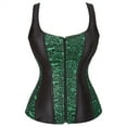 thumbnail image 1 of Grebrafan Corset Zip up Women Role Playing Peacock Bustier Green S, 1 of 1