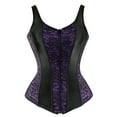 thumbnail image 1 of Grebrafan Corset Zip up Women Role Playing Peacock Bustier Purple XXL, 1 of 1