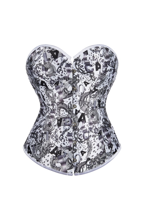 Corsets Cosplay Women Shaper Slimming Bustier Top White S