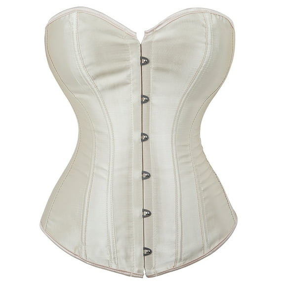 Grebrafan Corsets Lace up Bustier Women Beige 3XL