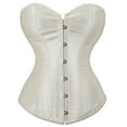 thumbnail image 1 of Grebrafan Corsets Lace up Bustier Women Beige 4XL, 1 of 5