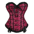 thumbnail image 1 of Grebrafan Corsets Women Gothic Lace up Bustier Top Rose 3XL, 1 of 5