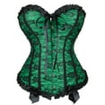 thumbnail image 1 of Grebrafan Corsets for Women Gothic Lace up Bustier Top Green 6XL, 1 of 5