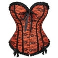 thumbnail image 1 of Grebrafan Corsets for Women Gothic Lace up Bustier Top Orange M, 1 of 5
