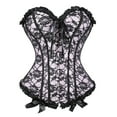 thumbnail image 1 of Grebrafan Corsets for Women Gothic Lace up Bustier Top Pink 6XL, 1 of 5