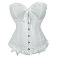 thumbnail image 1 of Grebrafan Corsets for Women Gothic Lace up Bustier Top White 5XL, 1 of 5