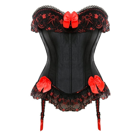 Grebrafan Fashion Corset for Women Rockabilly Party Bustier Black 3XL