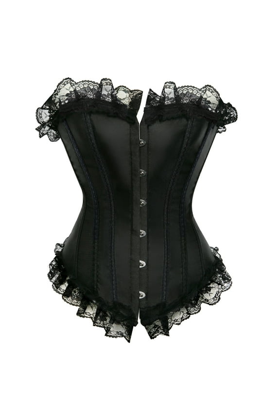 Gothic Corset Tops Women Wedding Bustiers Bride Black XS