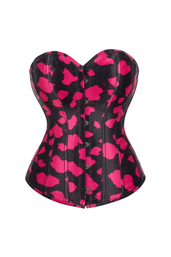 Pirate Corset Women Tight Shaper Bustiers Gothic Rose Leopard 5XL