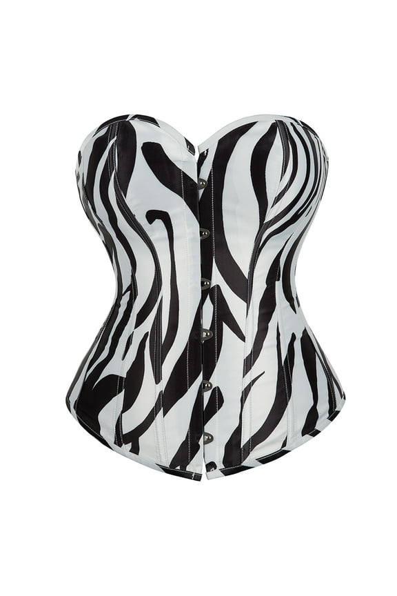 Pirate Corset Women Tight Shaper Bustiers Gothic Zebra S