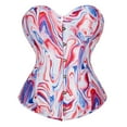 thumbnail image 1 of Grebrafan Pirate Corset Women Tight Shaper Bustiers Top Purple Red 6XL, 1 of 1