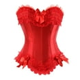 thumbnail image 1 of Grebrafan Princess Corset Valentine Party Zipper Bustiers Red L, 1 of 1
