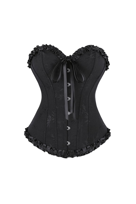 Renaissance Corset Bustier for Women Black XS